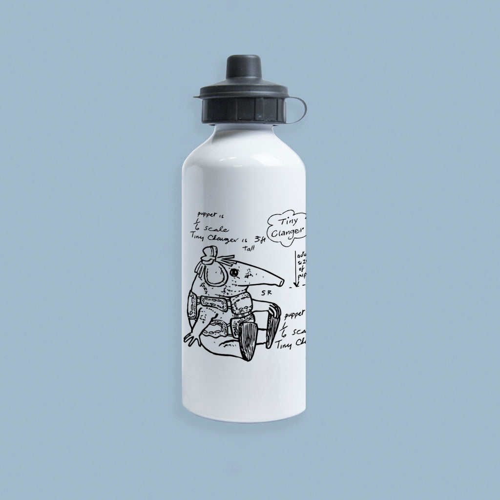 Clangers Sketch Art Tiny Clanger Water Bottle