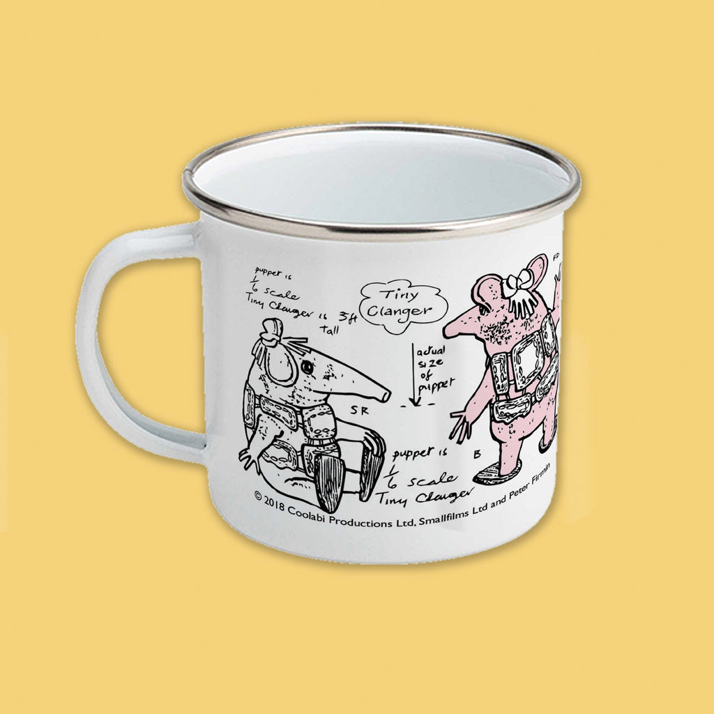 Clangers Sketch Art Tiny Clanger Enamel Mug