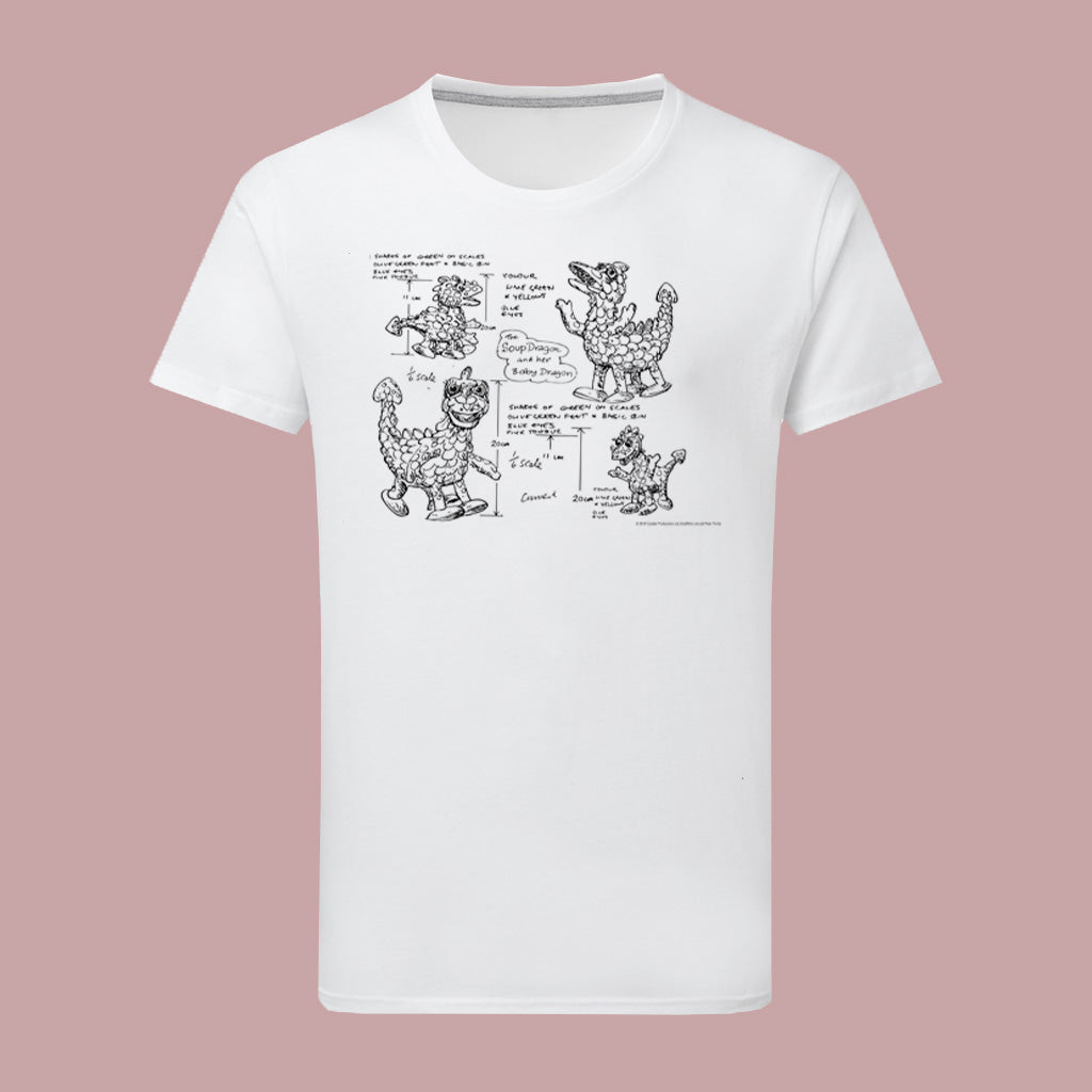 Clangers Sketch Art Soup Dragon T-Shirt