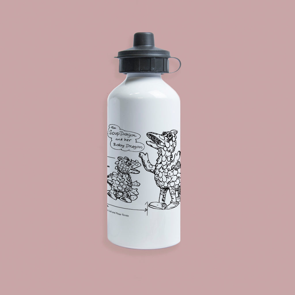 Clangers Sketch Art Soup Dragon Water Bottle