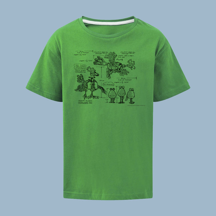 Clangers Sketch Art Iron Chicken T-Shirt
