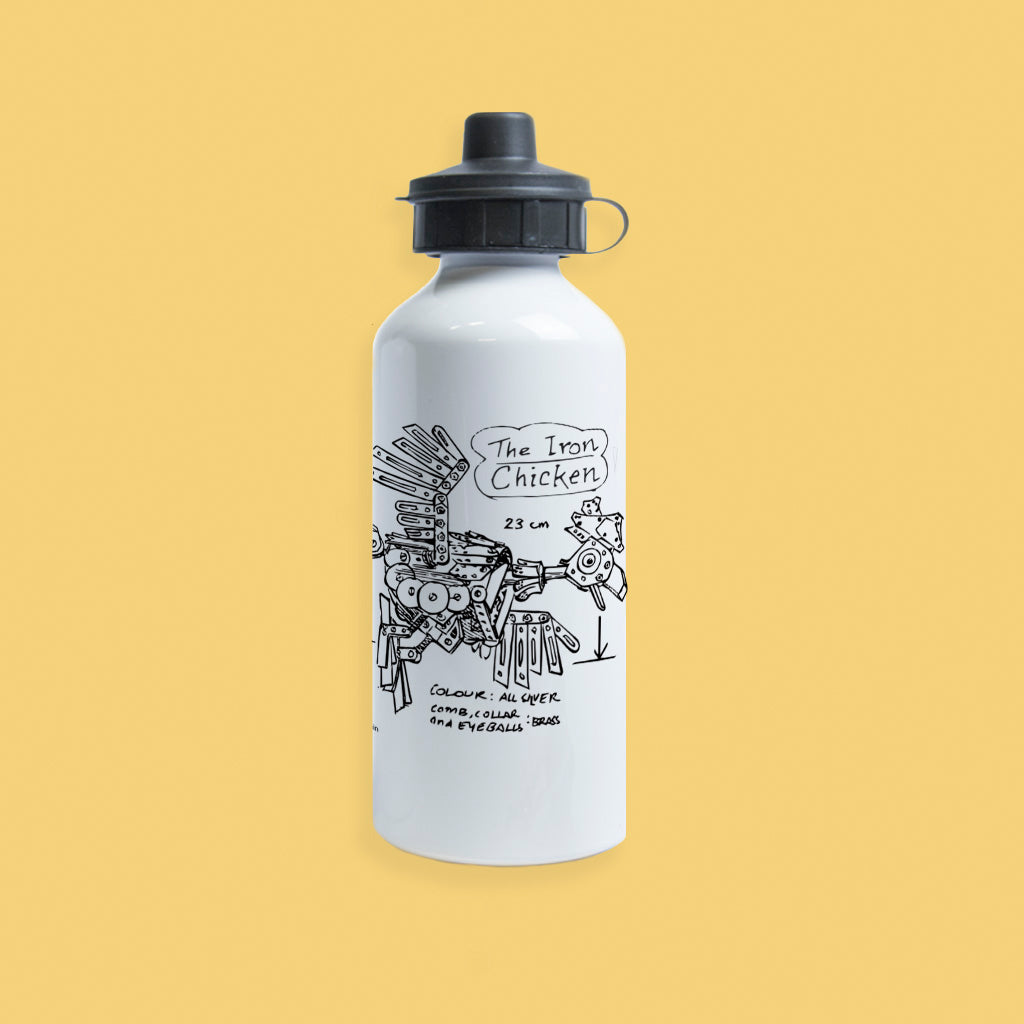 Clangers Sketch Art Iron Chicken Water Bottle