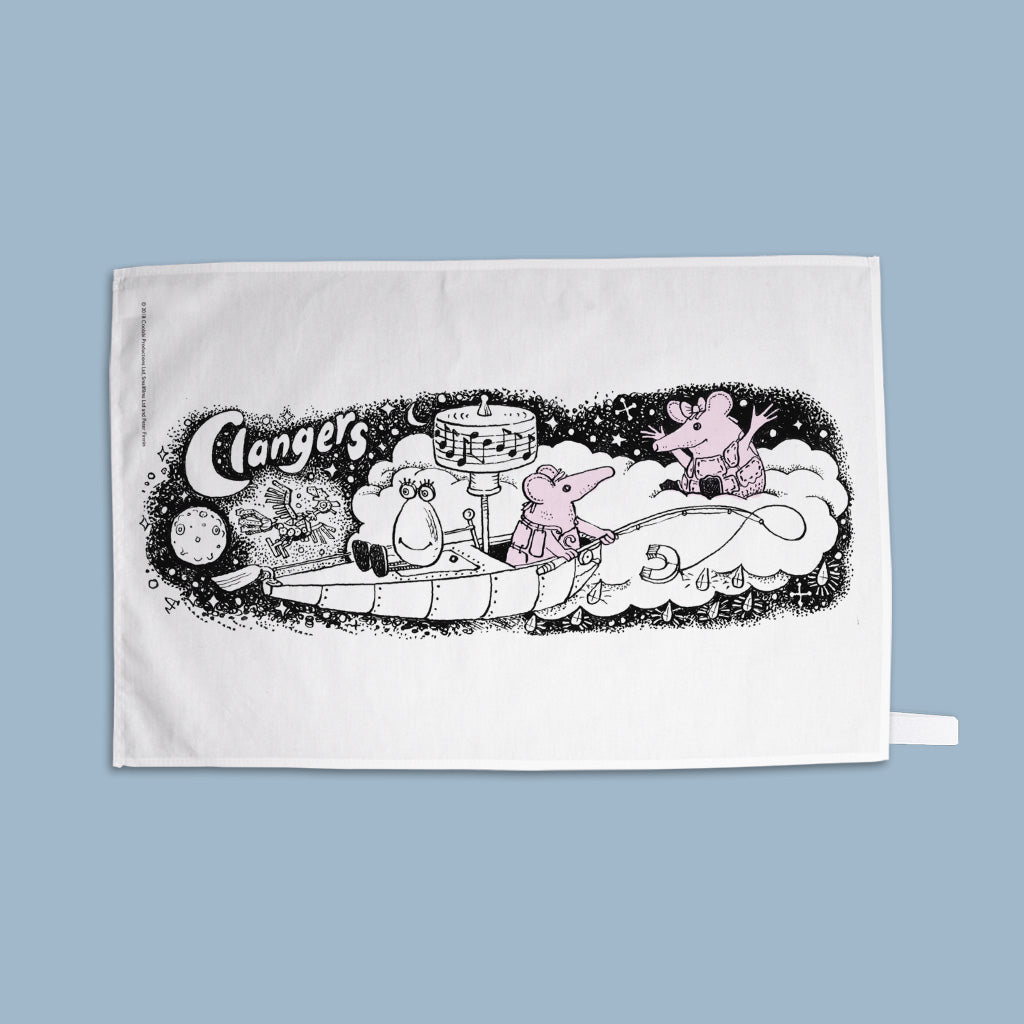 Clangers Sketch Art Space Tea Towel