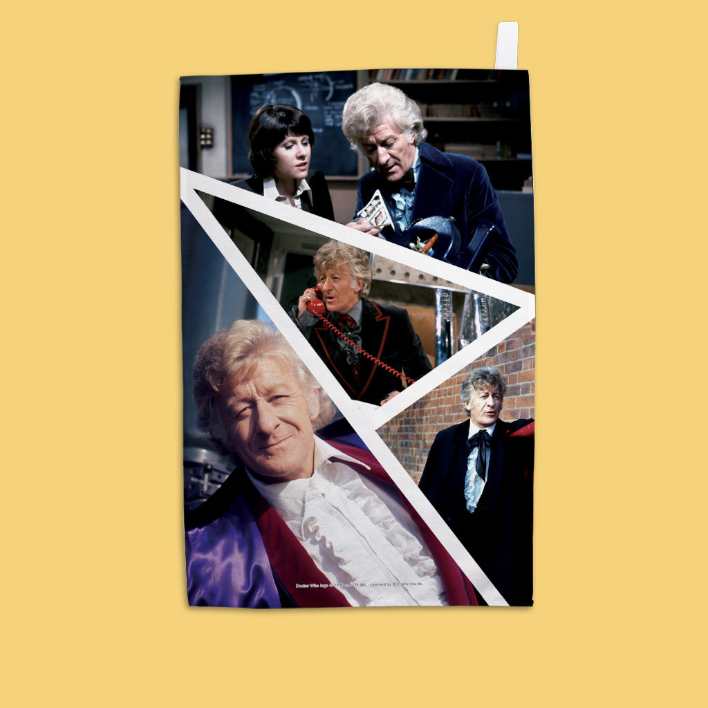 Third Doctor Photographic Tea Towel