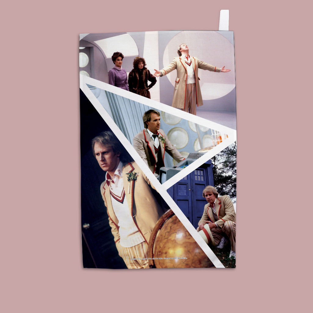 Fifth Doctor Photographic Tea Towel