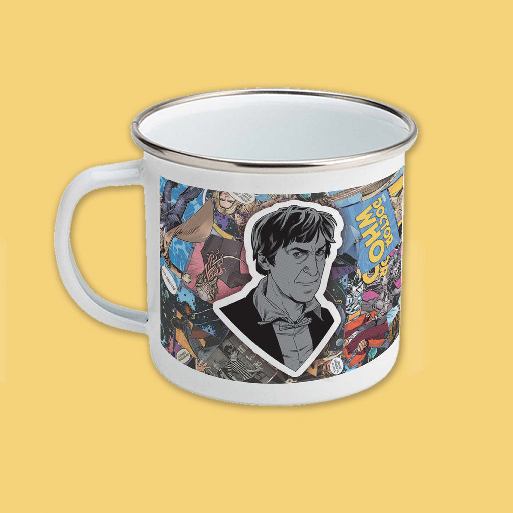 Second Doctor Comic Enamel Mug