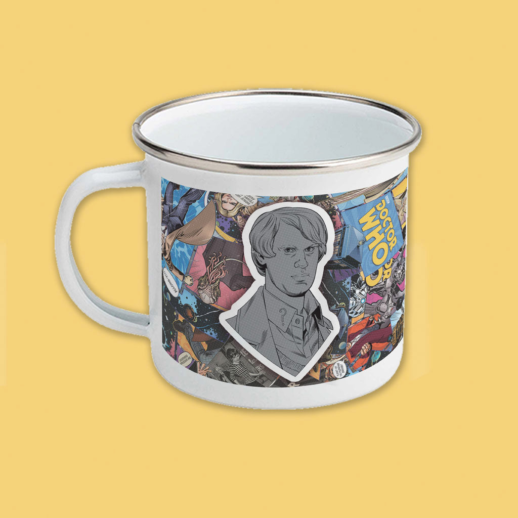 Fifth Doctor Comic Enamel Mug