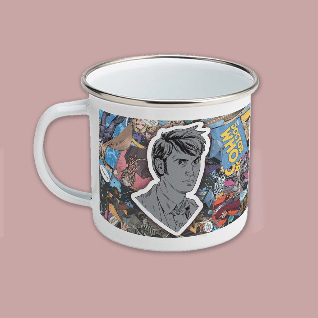 Tenth Doctor Comic Enamel Mug