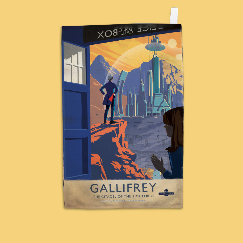Gallifrey Travel Poster Tea Towel
