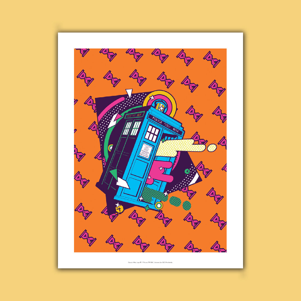 Gridlock TARDIS - Orange Art Print