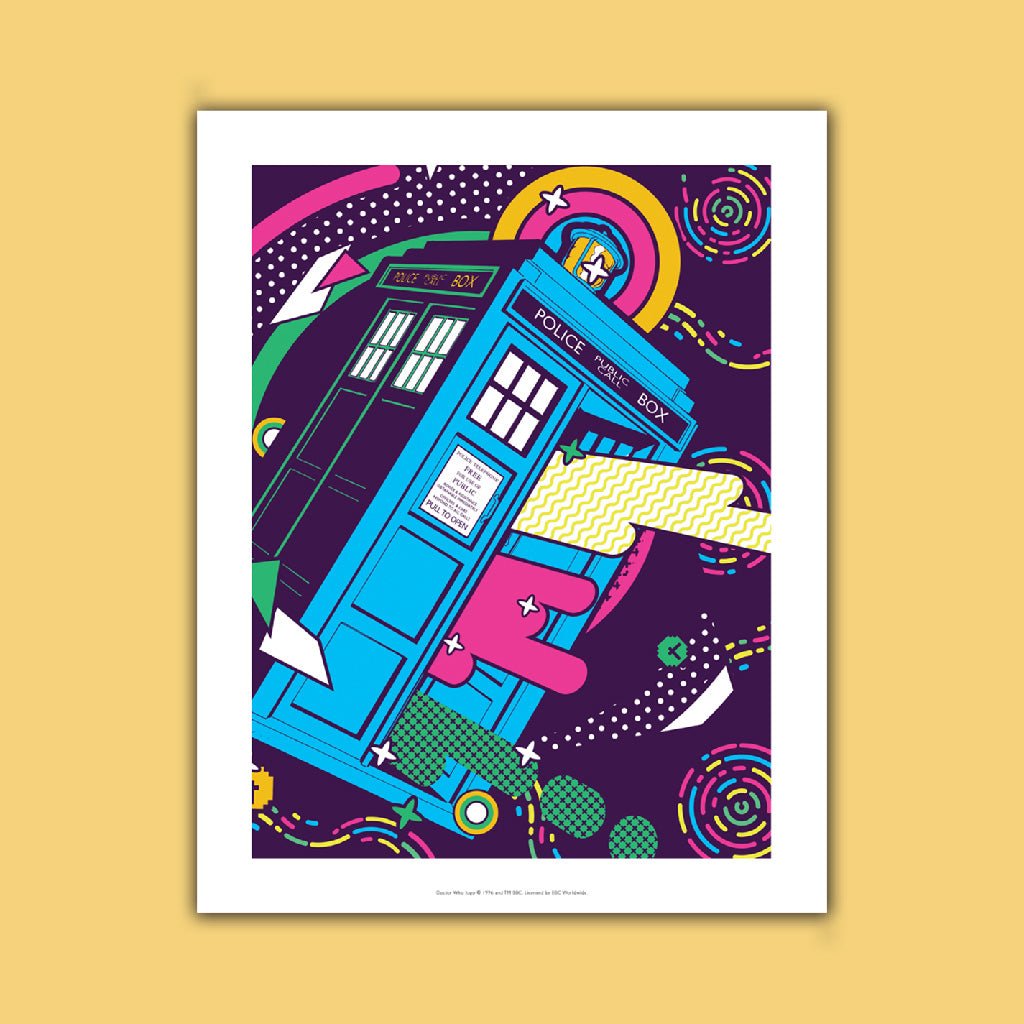 Gridlock TARDIS - Purple Art Print