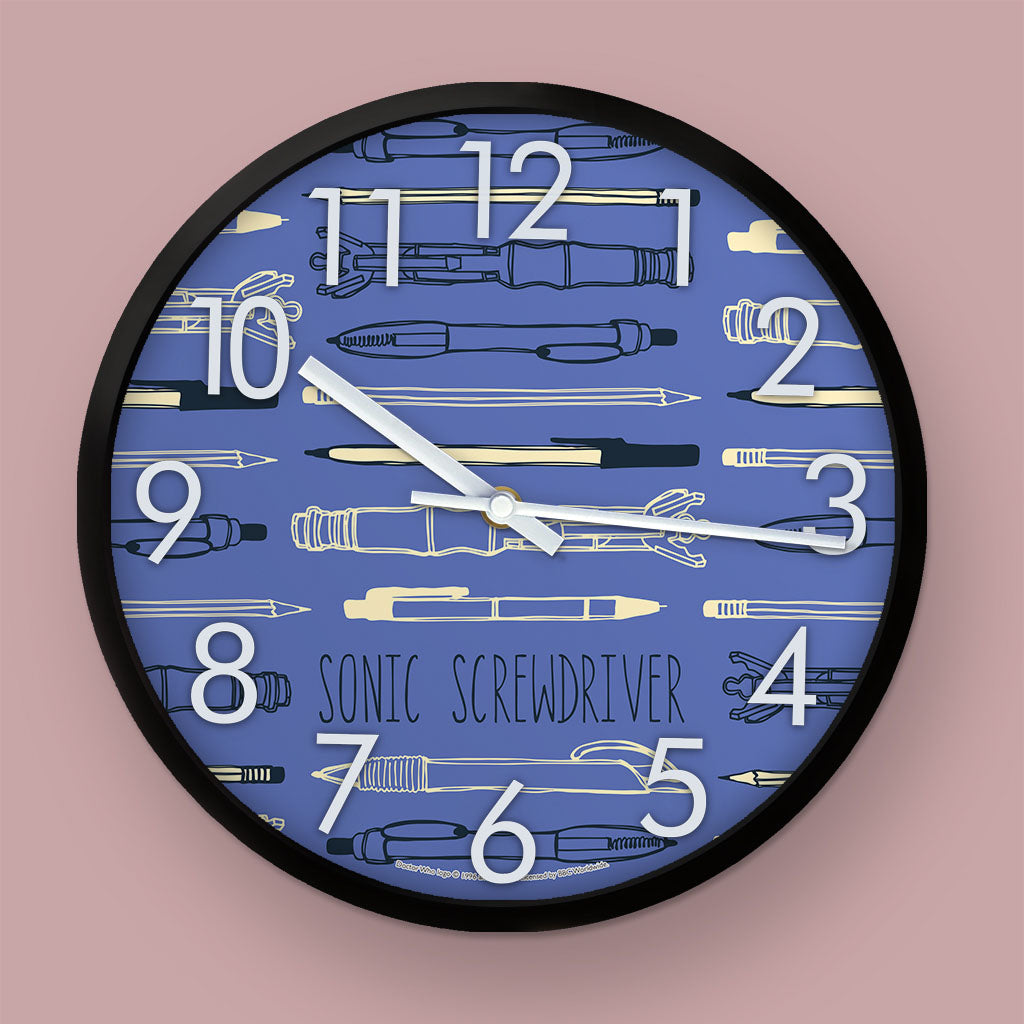 Who Home Handmade Sonic Screwdriver Clock