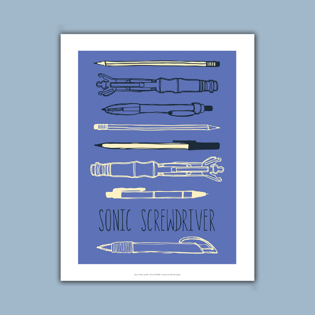 Who Home Handmade Sonic Screwdriver Art Print