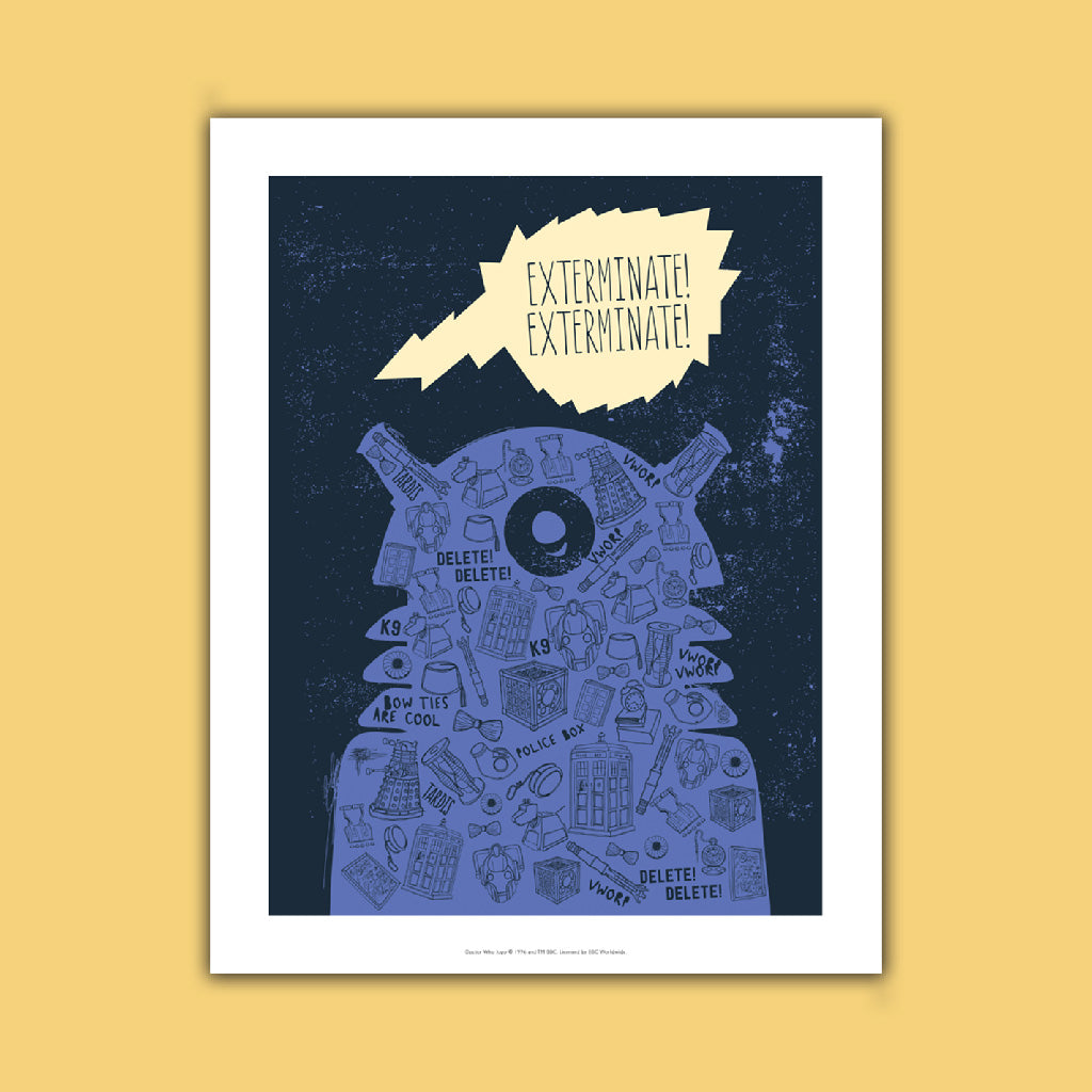 Who Home Handmade Dalek Art Print