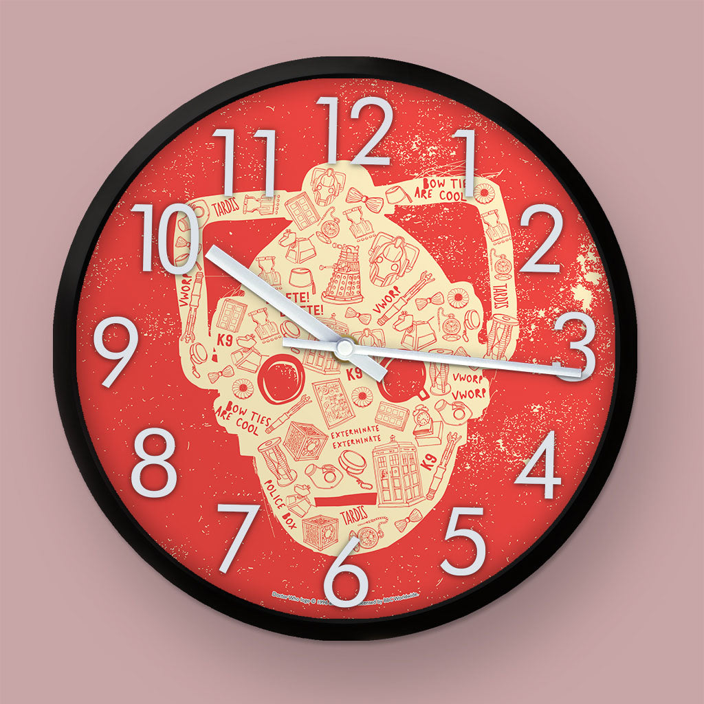 Doctor Who Home Handmade Cyberman Clock