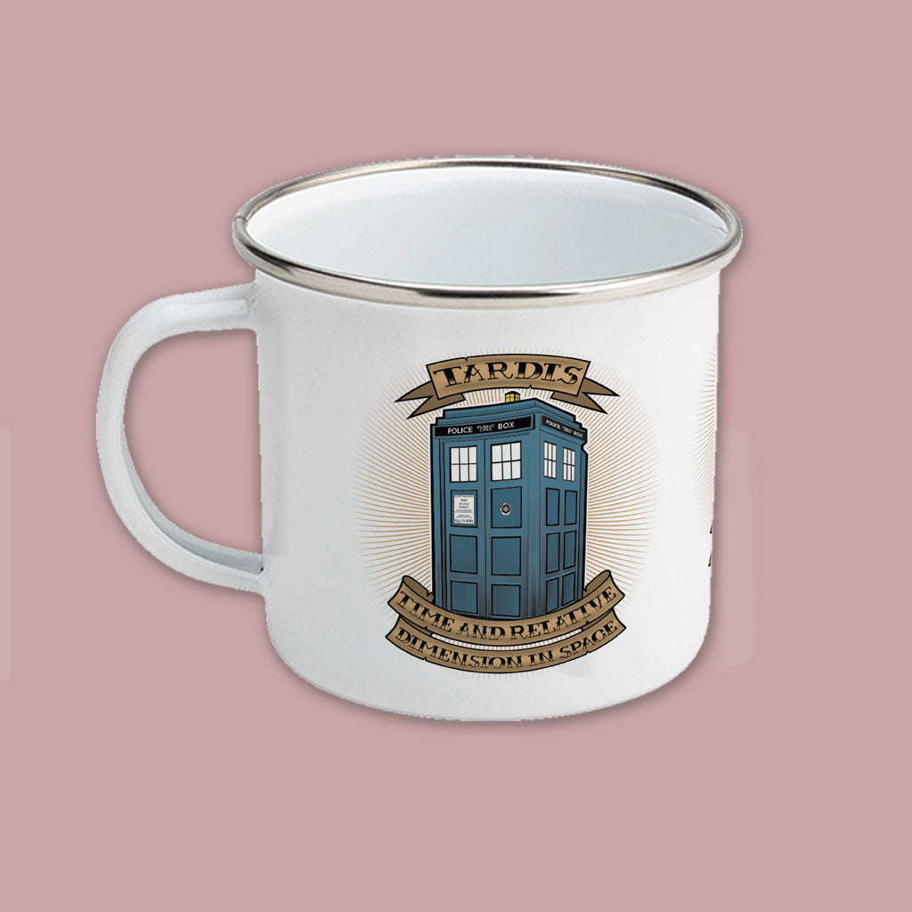 Pinup TARDIS Enamel Mug