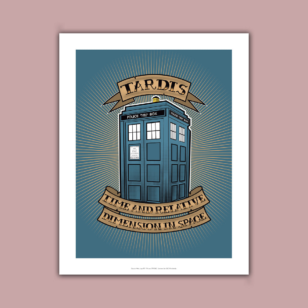 Pinup TARDIS Art Print