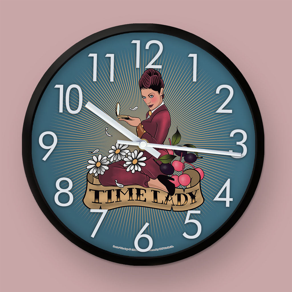 Pinup Time Lady Clock
