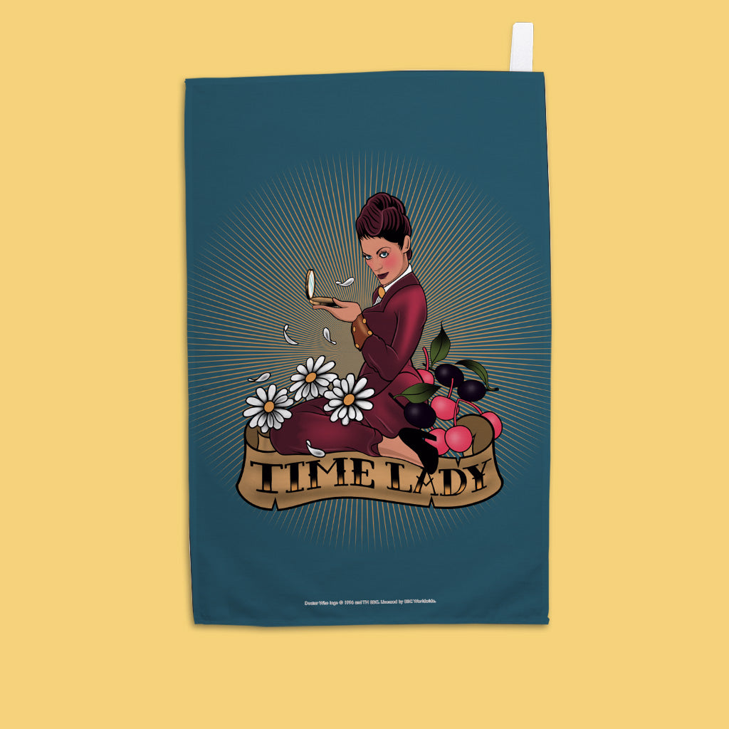 Pinup Time Lady Tea Towel