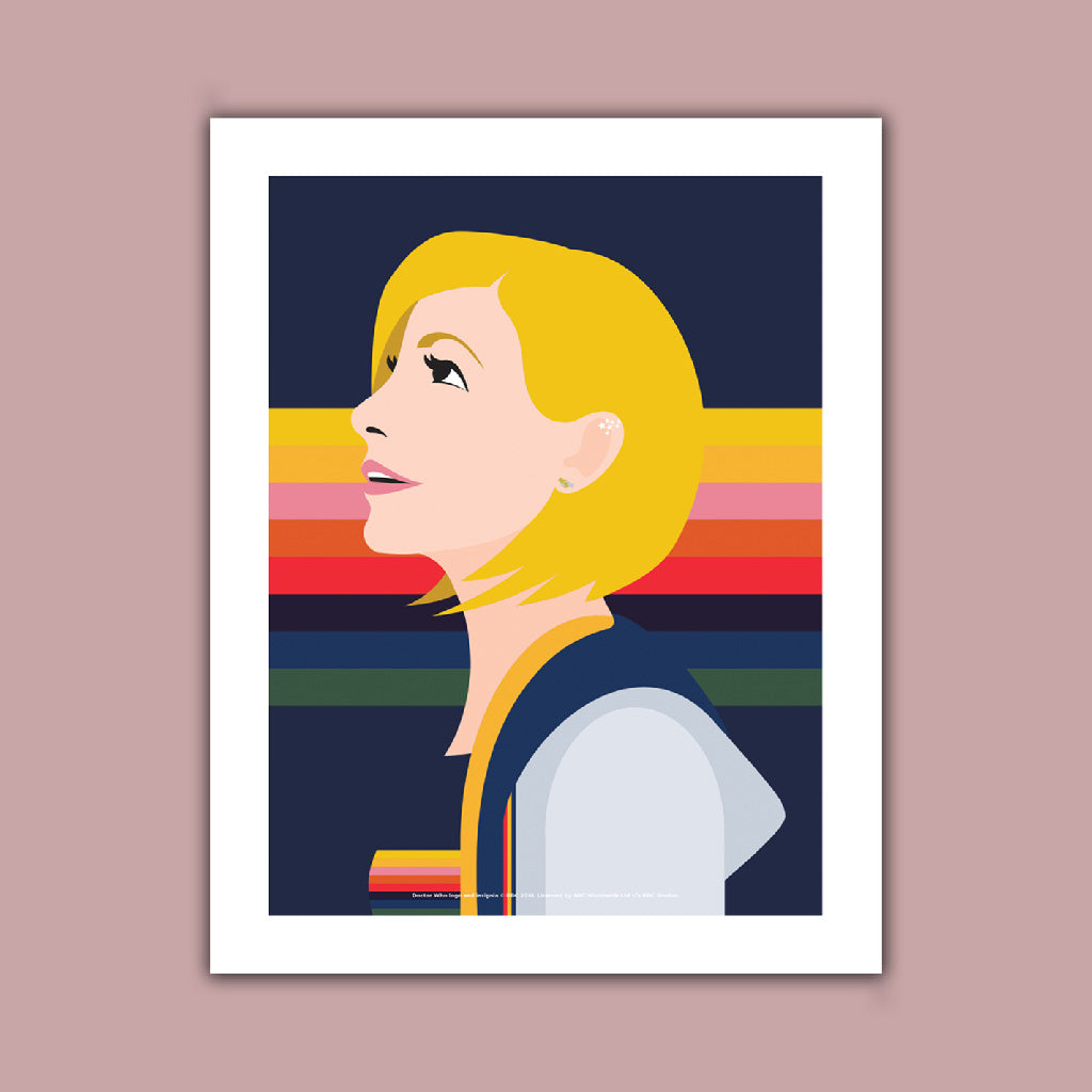 Thirteenth Doctor Rainbow Art Print