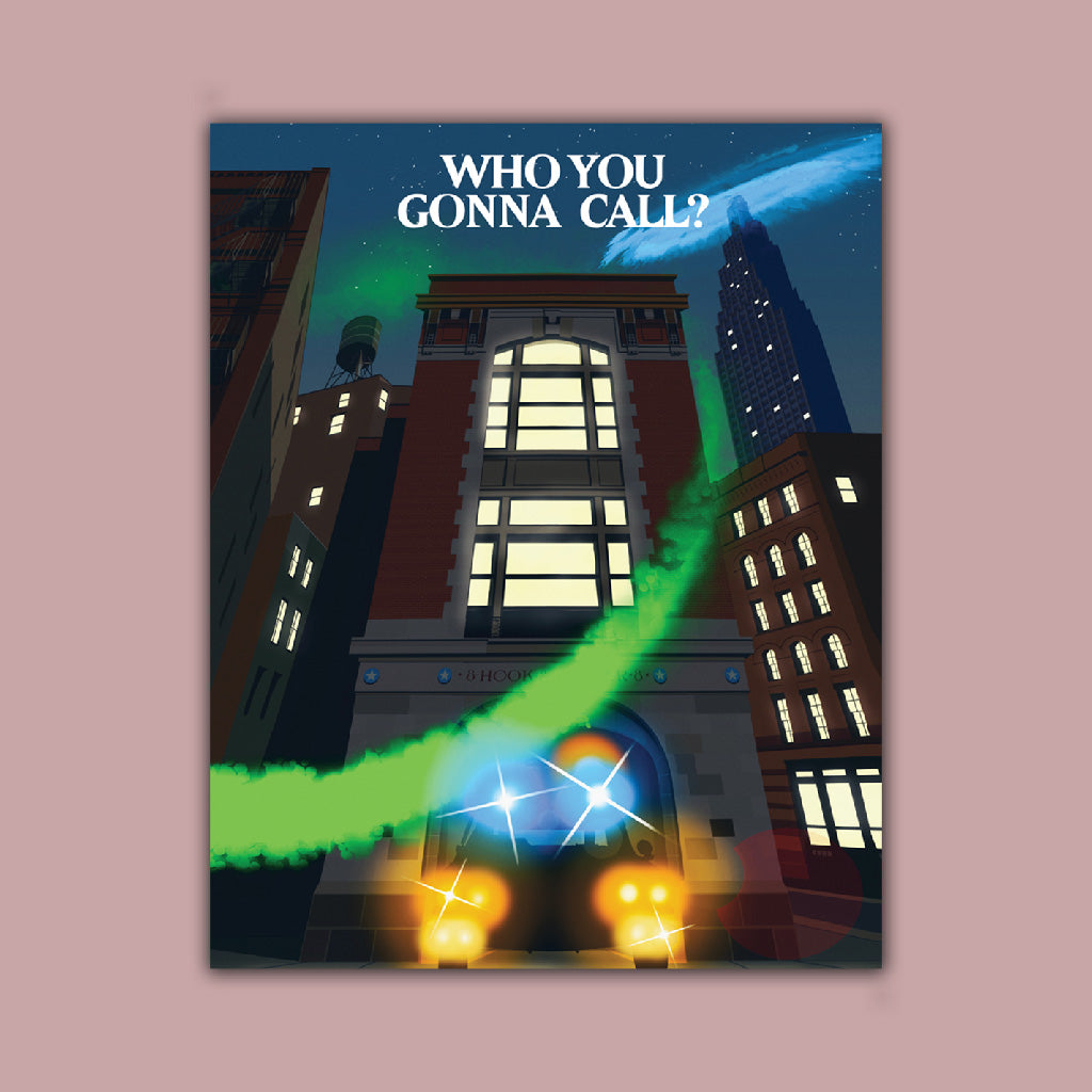 Film Poster- who you gonna call? - Night time  Art Print