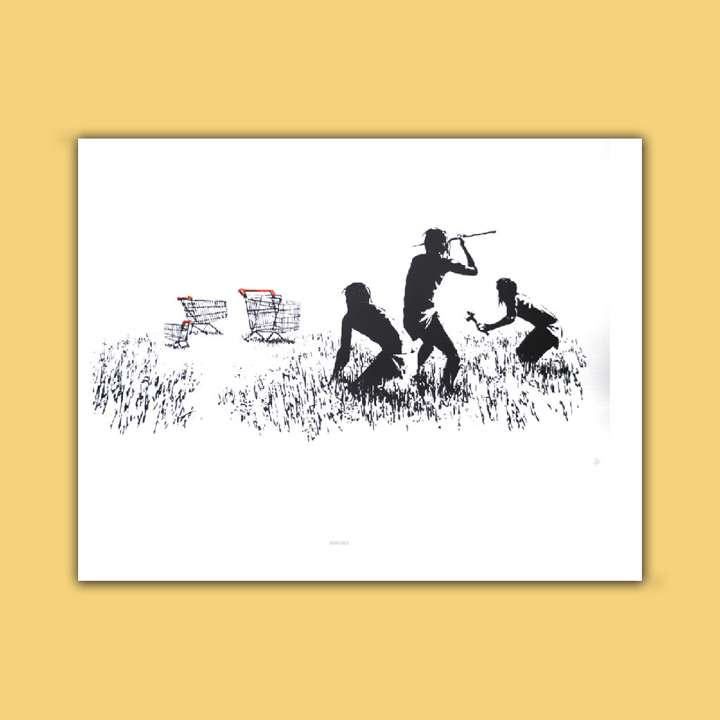Graffiti art - Hunter gatherer  Art Print