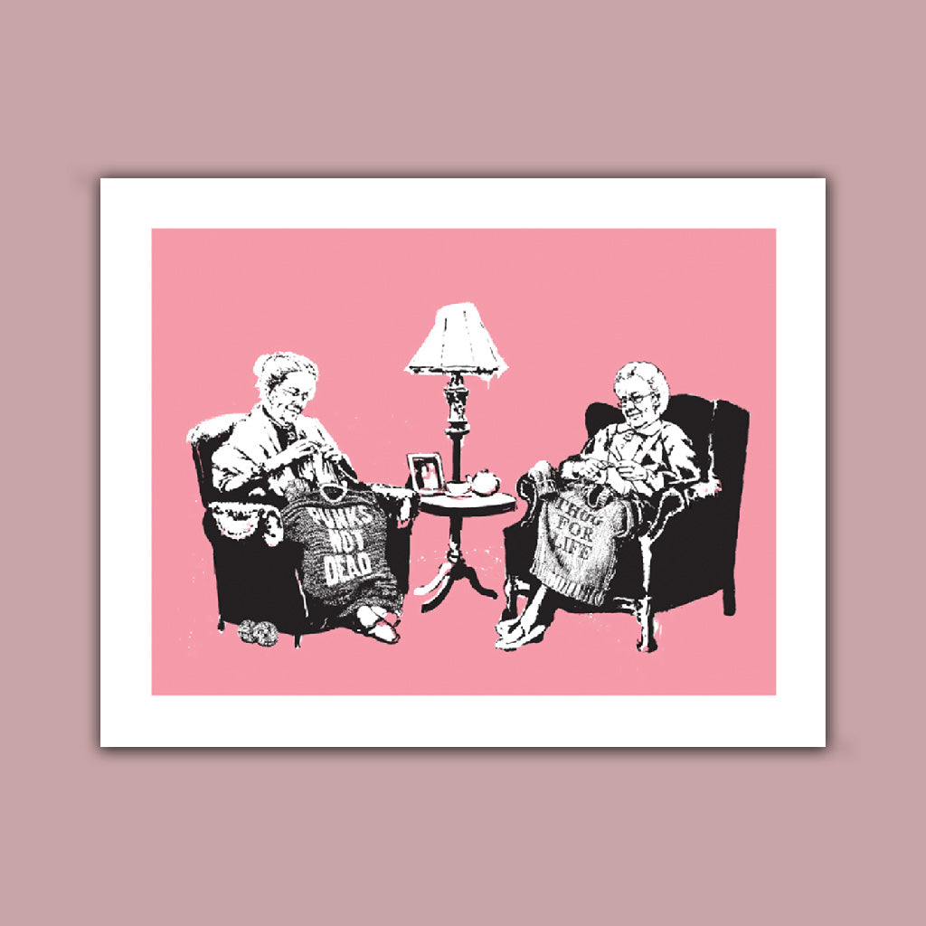Graffiti art - Nan's knitting Art Print