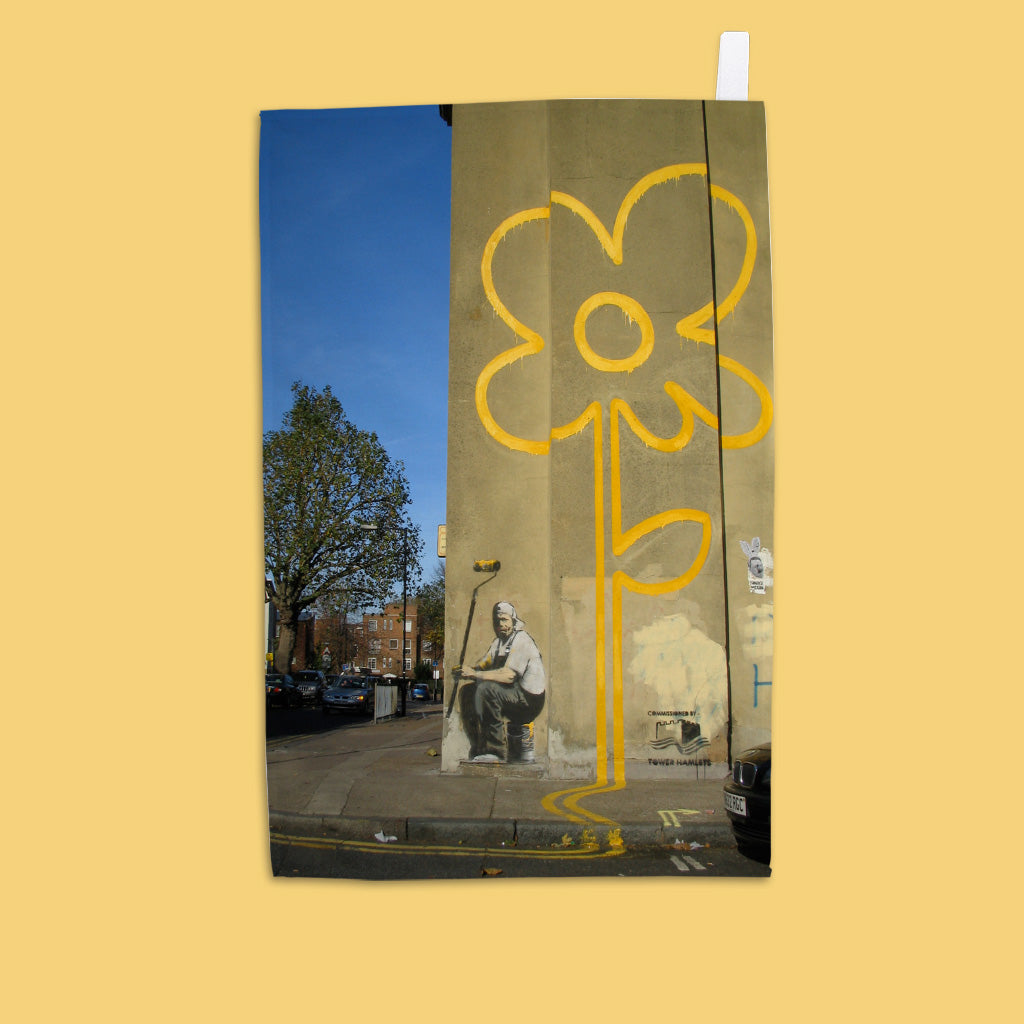 Graffiti art - Flower Tea Towel