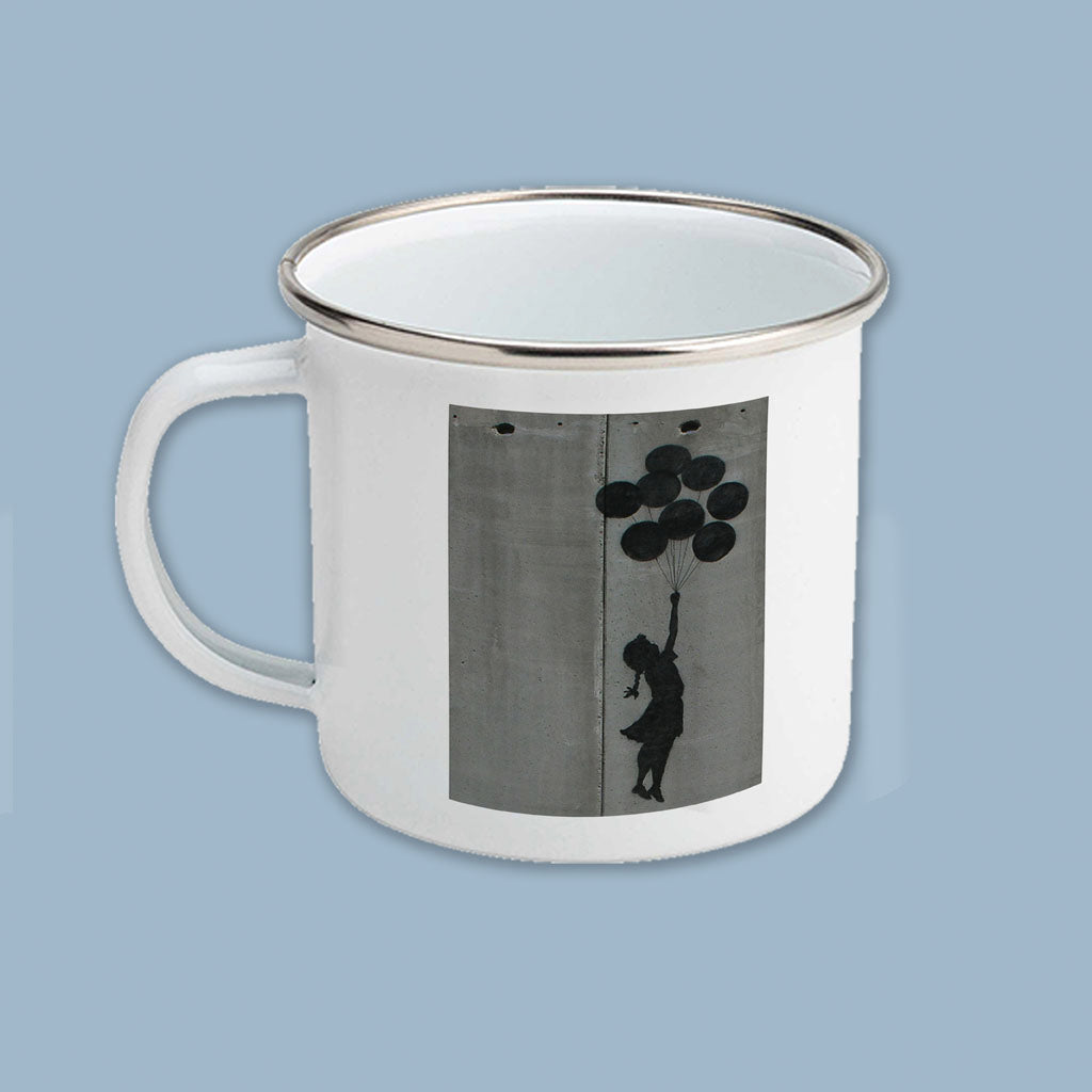 Graffiti art - Balloon girl Enamel Mug