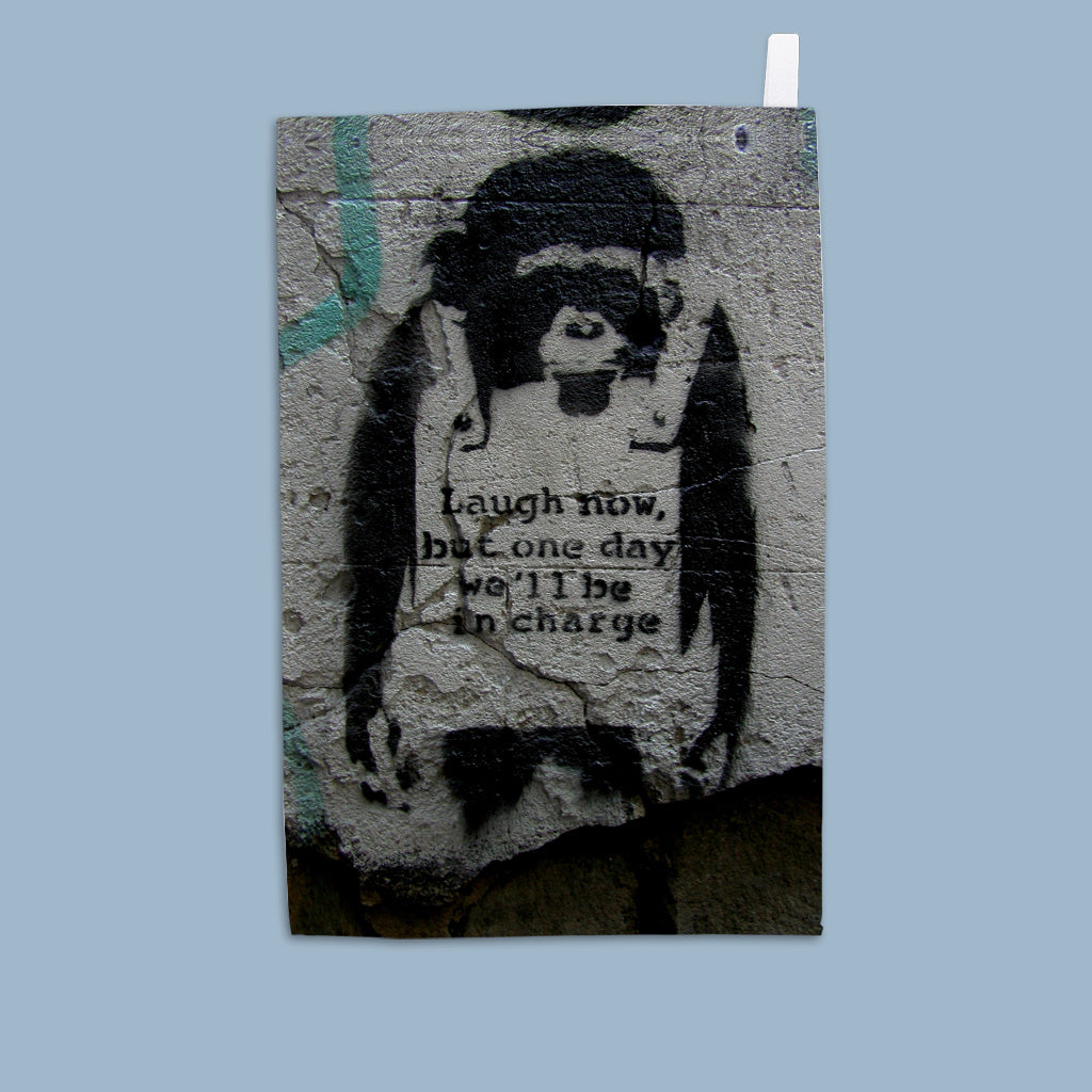 Graffiti art - Laugh now  Tea Towel