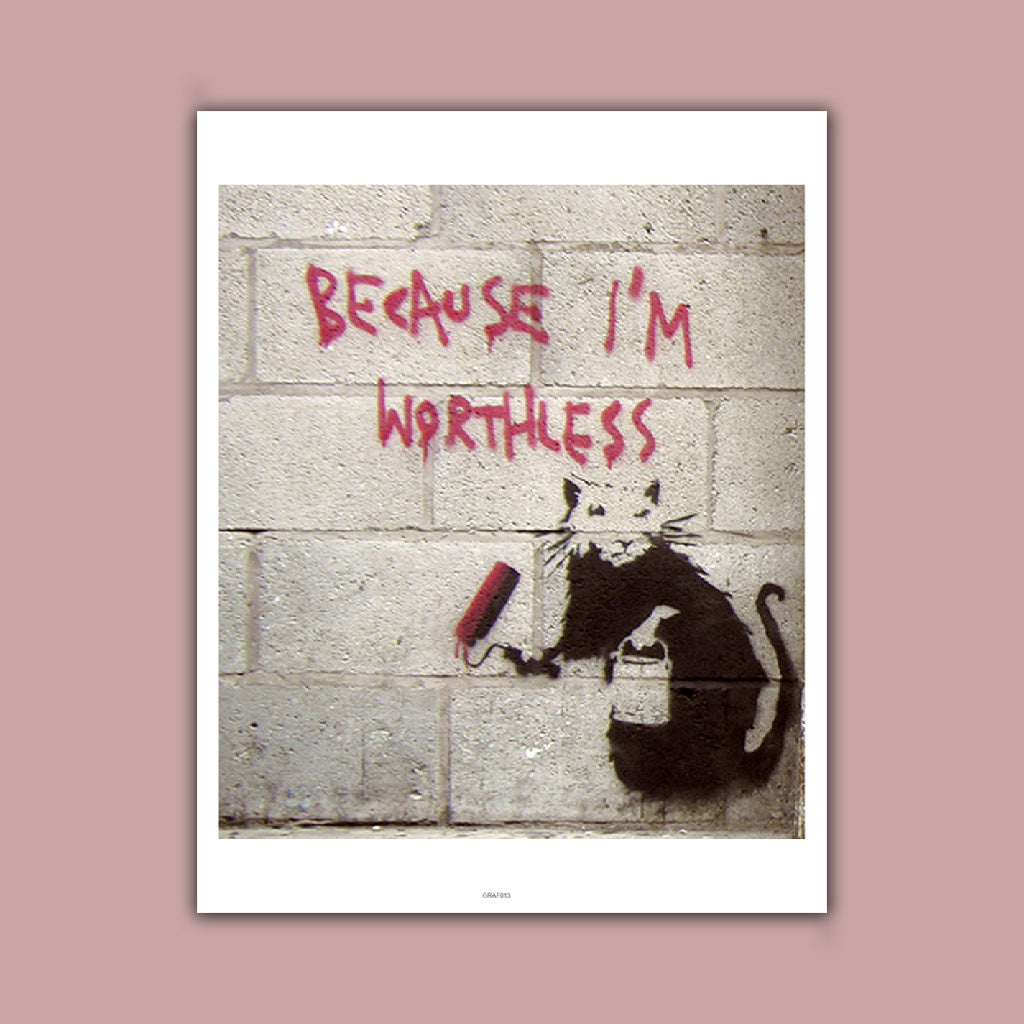 Graffiti art - Worthless Art Print