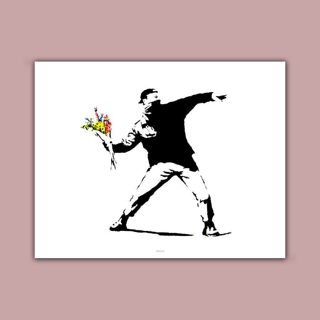 Graffiti art - Flower throw Art Print