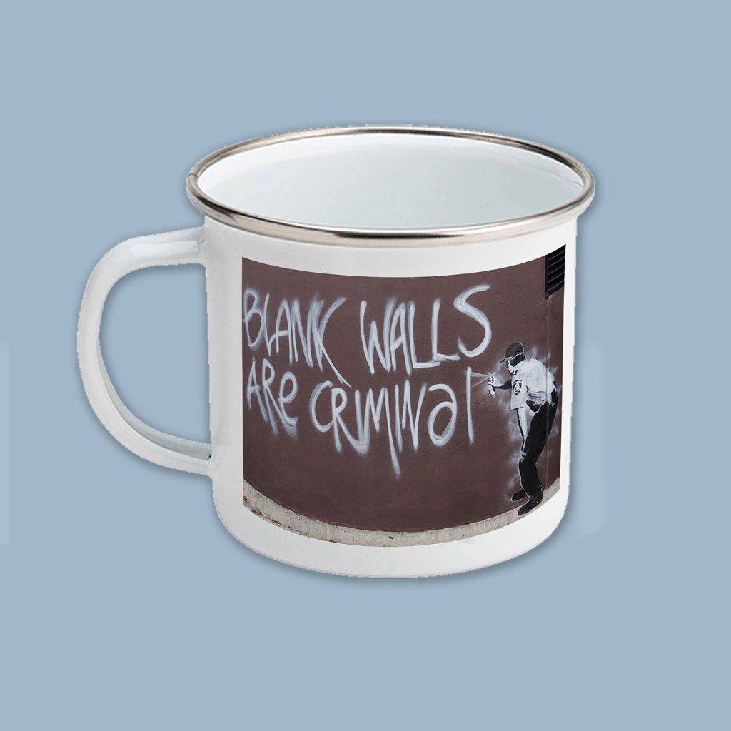 Graffiti art - Blank walls Enamel Mug