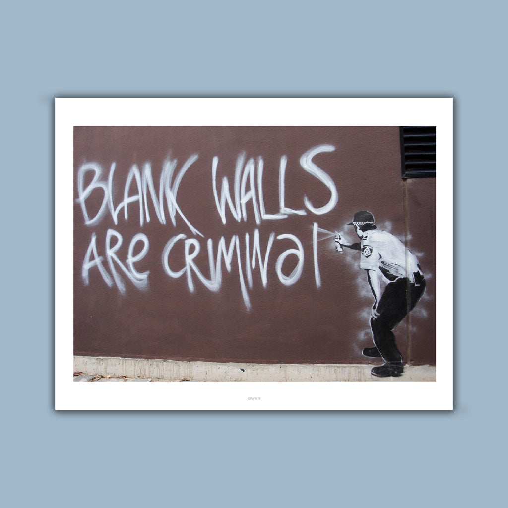 Graffiti art - Blank walls Art Print