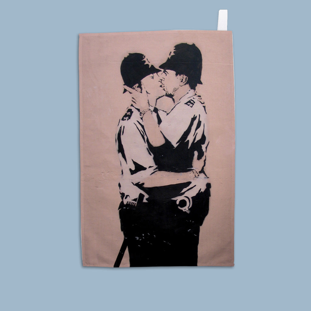 Graffiti art - Kiss Tea Towel