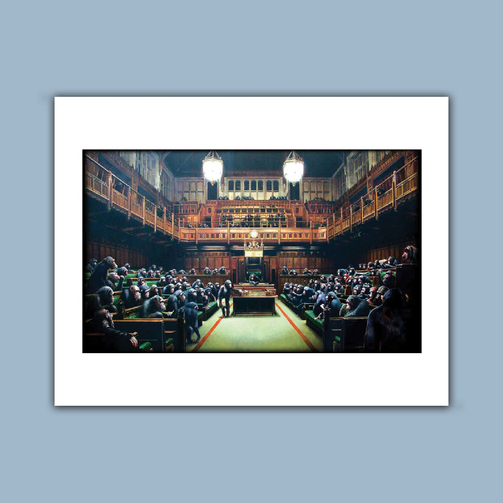 Graffiti art - Apes in parliament Art Print