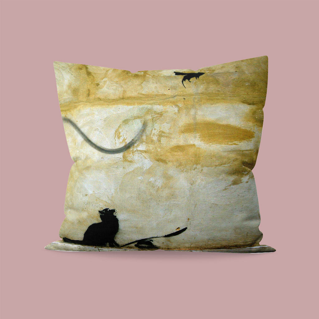 Graffiti art - Super rat Cushion