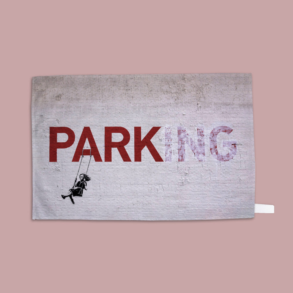 Parking Graffiti Tea Towel