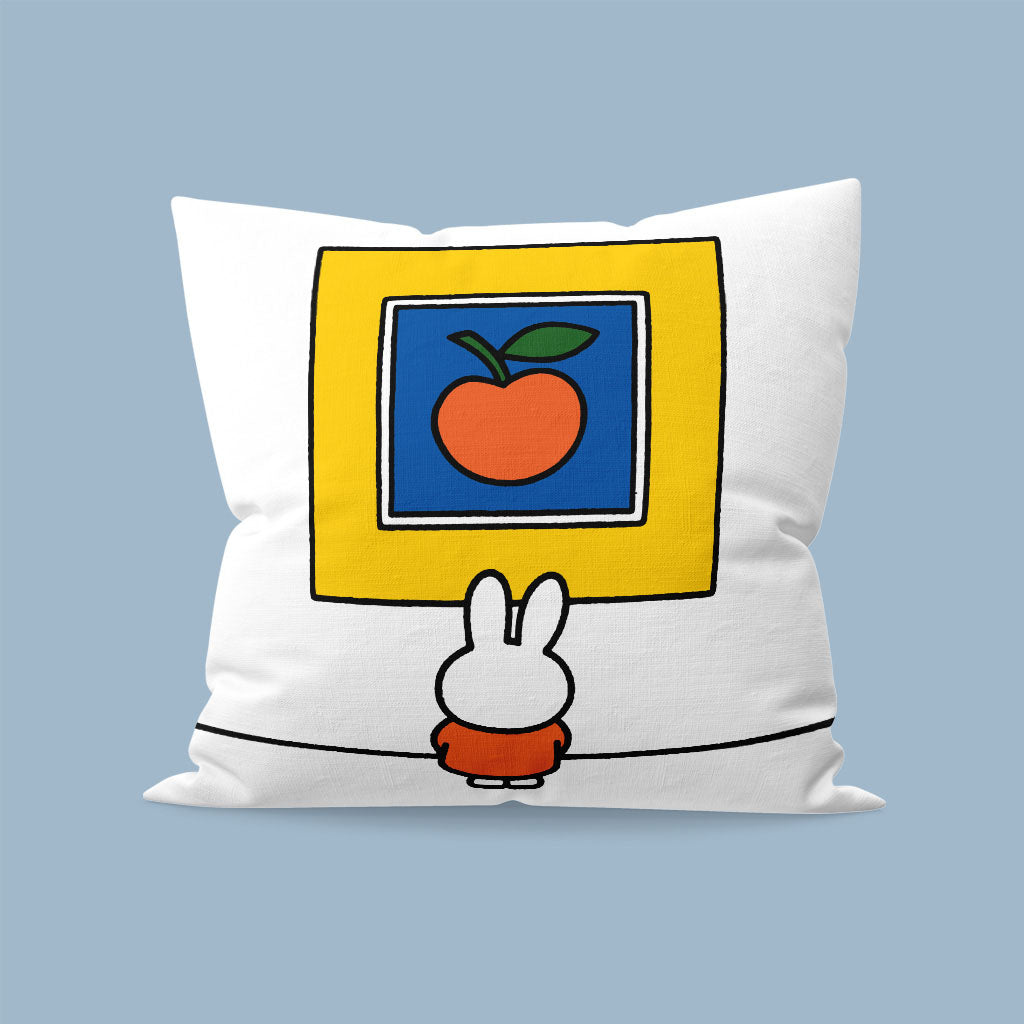 Miffy - Looking at a painitng  Cushion