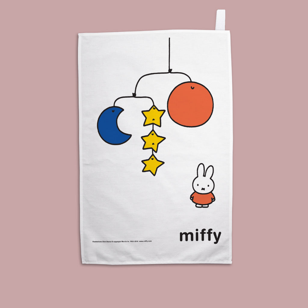 Miffy - Under the moon and stars  Tea Towel