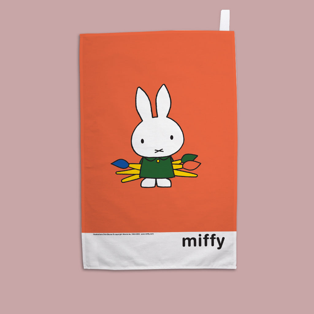 Miffy -Paintbrushes  Tea Towel