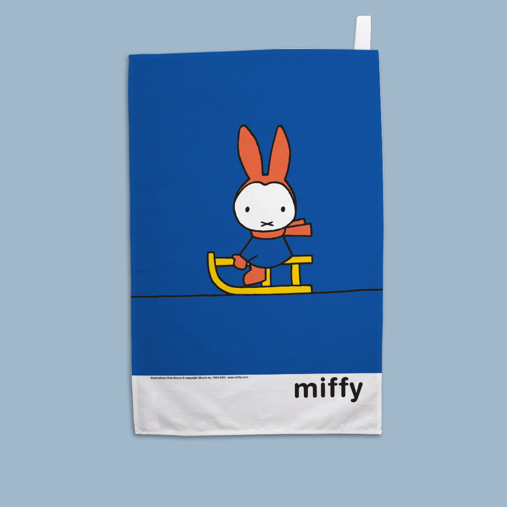 Miffy - Sledge  Tea Towel