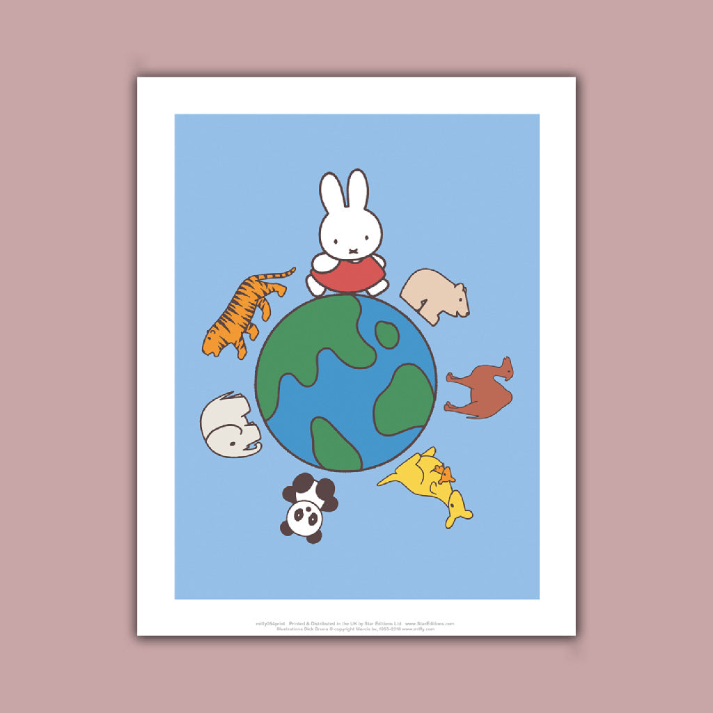 Miffy - Animals round the world  Art Print
