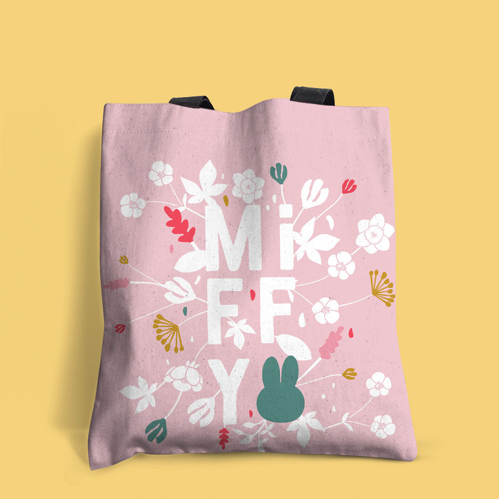 Miffy Loves Flowers Edge-to-Edge Tote Bag