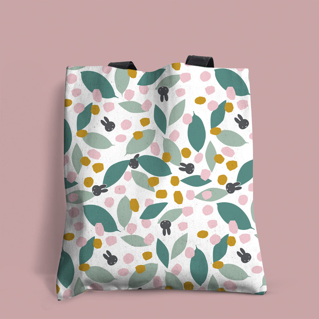 Miffy Floral Expression Edge-to-Edge Tote Bag