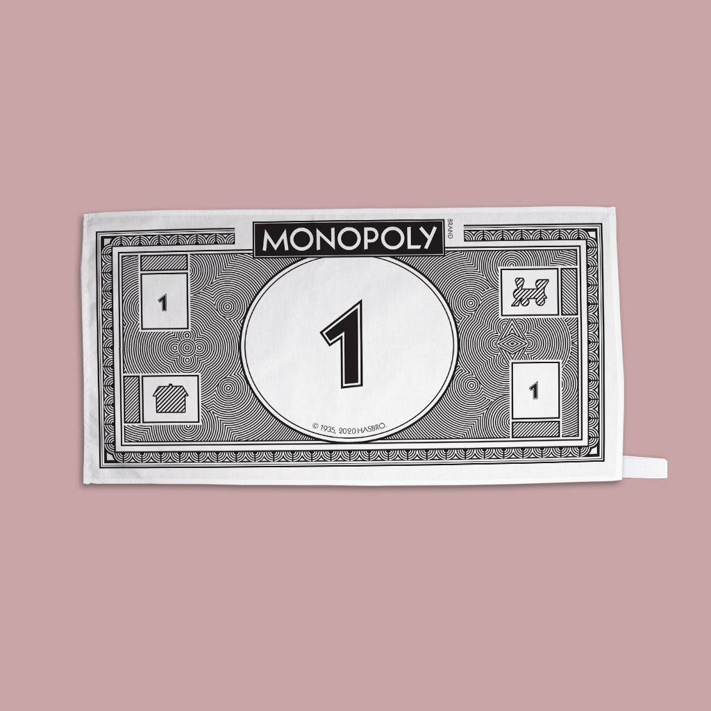 Classic Monopoly Money Â£1 Tea Towel
