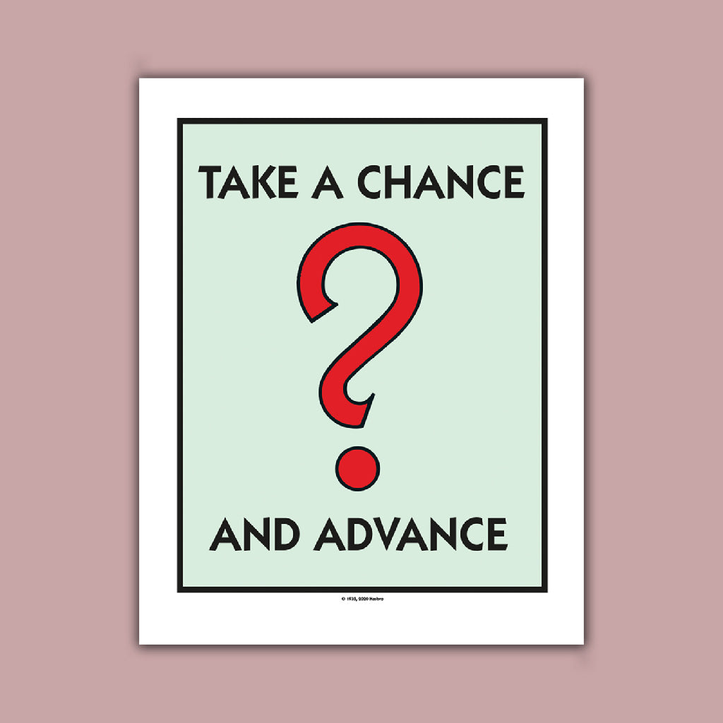 Monopoly Take a chance Art Print