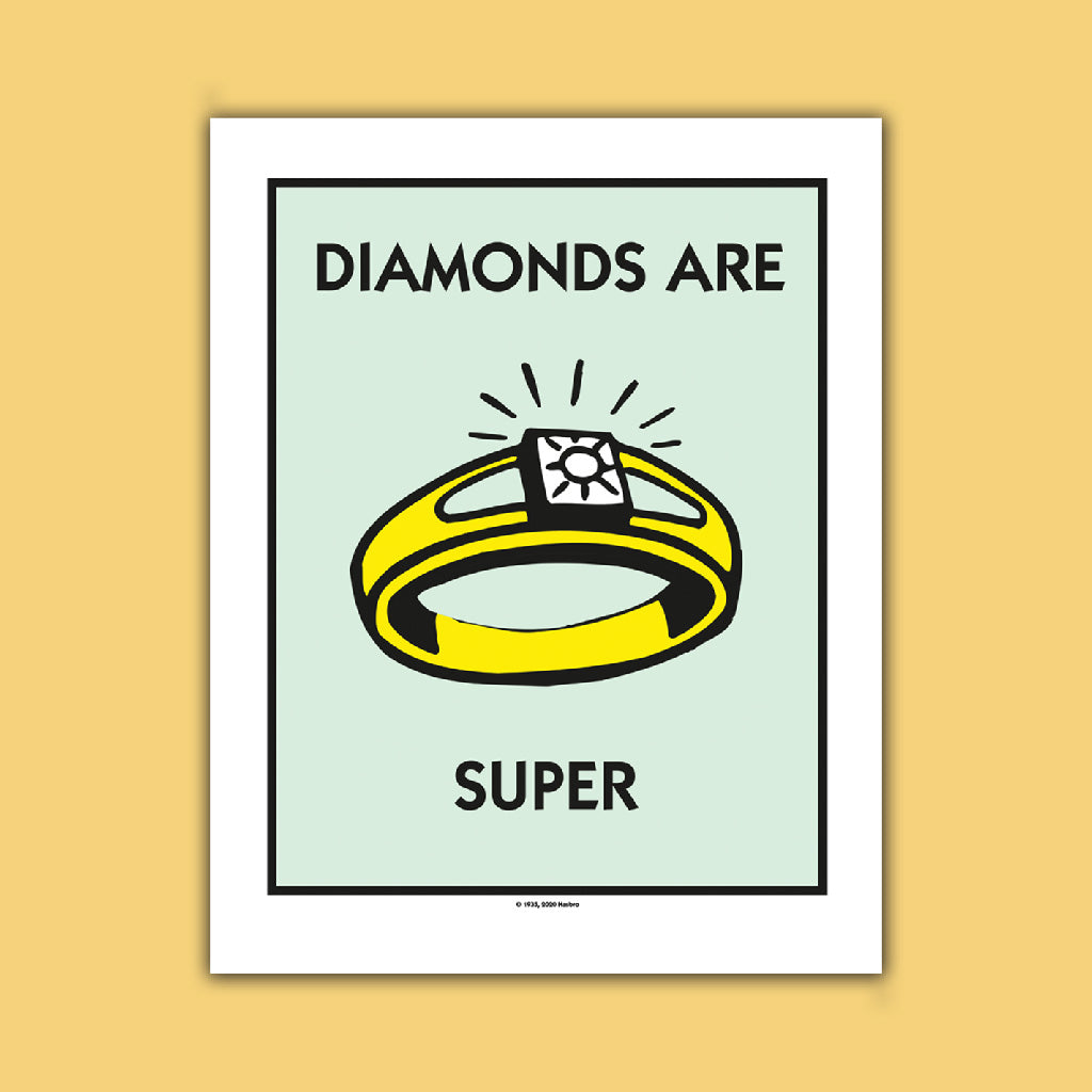 Monopoly Diamonds are Forever Art Print