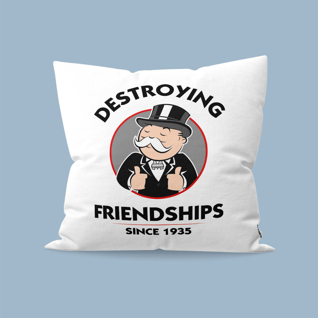 Monopoly Destroying Friendships Thumbs Up Cushion
