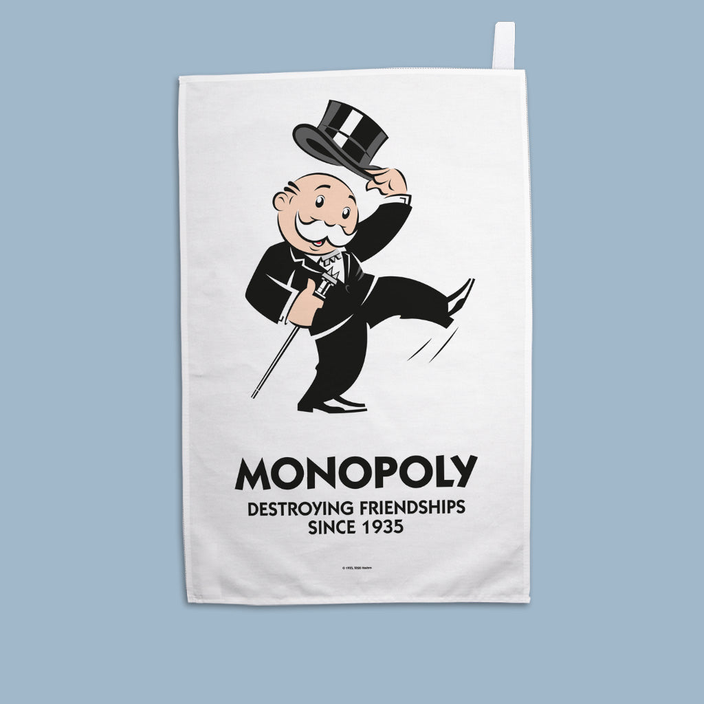 Monopoly Destroying Friendships Hat Kick Tea Towel